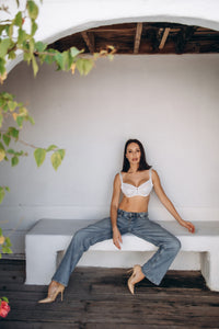 White Infini Bra  — everyday backless bra for D+ cups — Rimoné Paris