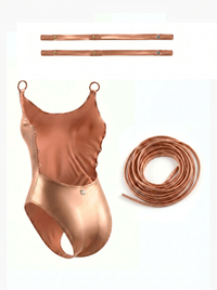 Bronze Eclipse Swimsuit, back access detail — wrap-style one-piece for D–HH cups — Rimoné Paris