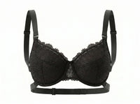 Black Infini Bra, front view — everyday backless bra for D+ cups — Rimoné Paris