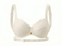 White Infini Bra, front view — everyday backless bra for D+ cups — Rimoné Paris
