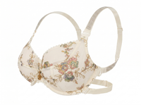 Infini Bra Lux in white and gold, side view — backless multi-way bra with adjustable band for D+ cups — Rimoné Paris