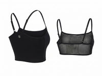 Sports Bra, back view — boned cropped cami-bra, no underwire — Rimoné Paris