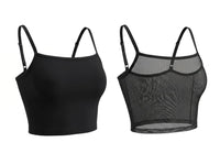 Sports Bra, front view — boned cropped cami-bra, no underwire — Rimoné Paris