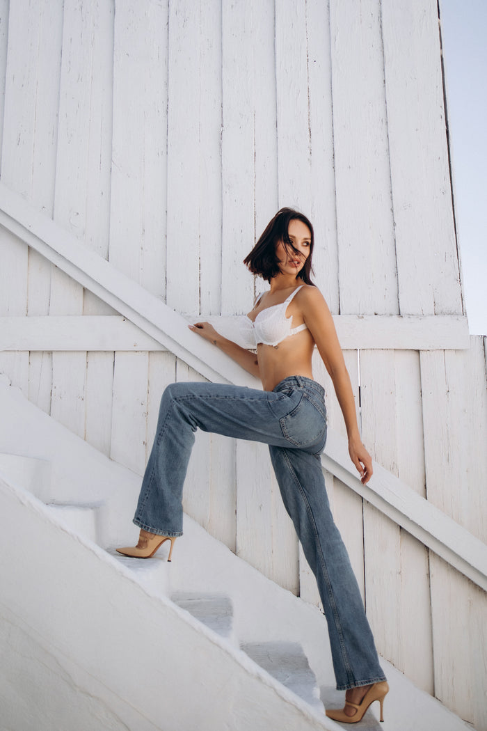 White Infini Bra — everyday backless bra for D+ cups — Rimoné Paris